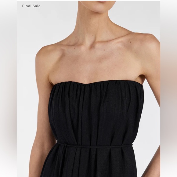 NWT DISSH SHANIYA BLACK STRAPLESS Convertible MIDI DRESS Size 8 - Picture 2 of 2